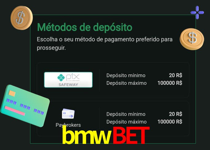 O cassino bmwbet oferece uma grande variedade de métodos de pagamento